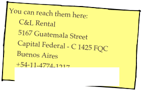 You can reach them here:
      C&L Rental      5167 Guatemala Street      Capital Federal - C 1425 FQC      Buenos Aires      +54-11-4774-1217
      http://www.camarasyluces.com